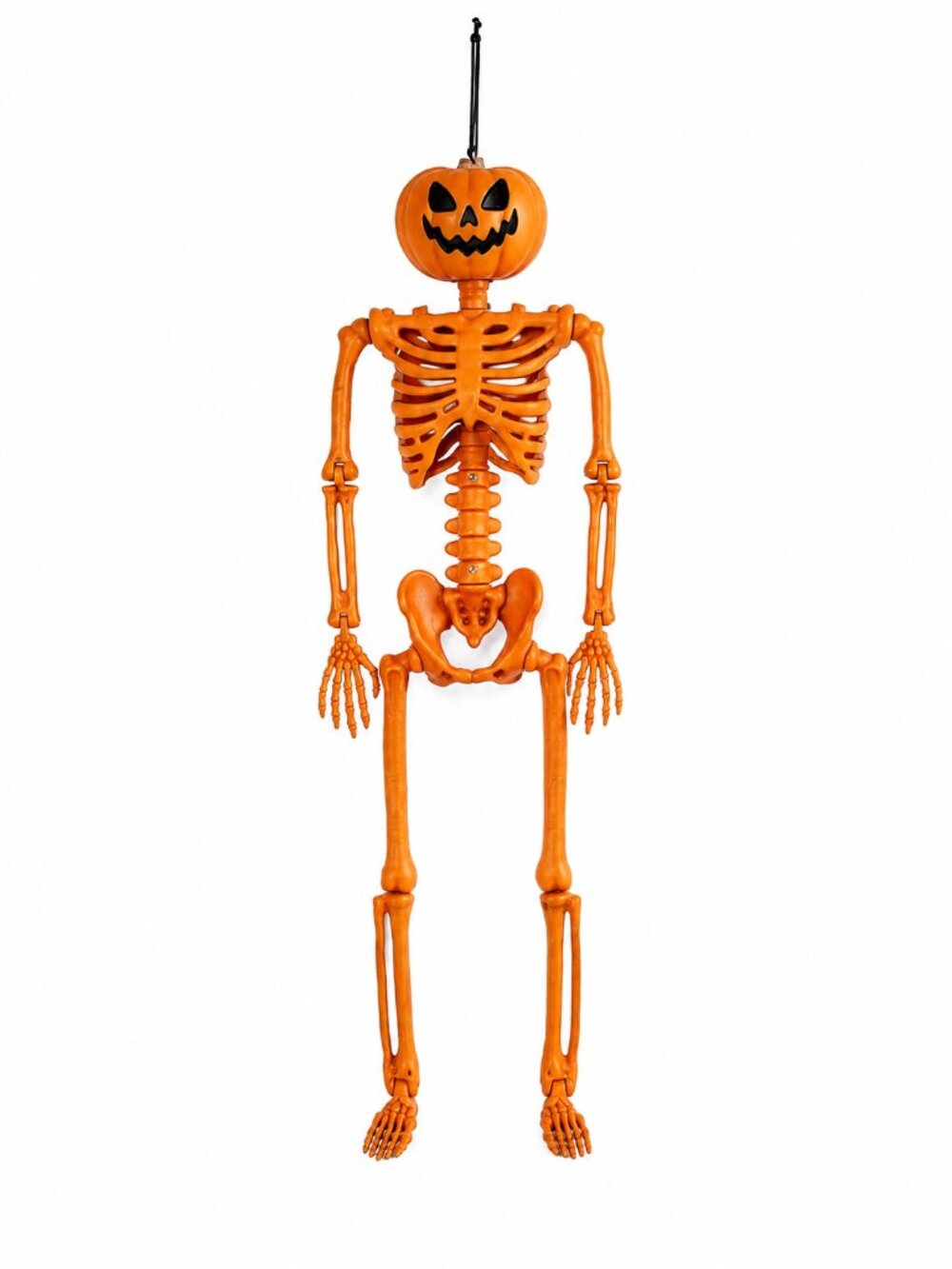 Hyde & EEK Pumpkin Skeleton 22" Posable Halloween Hanging Decor Orange New